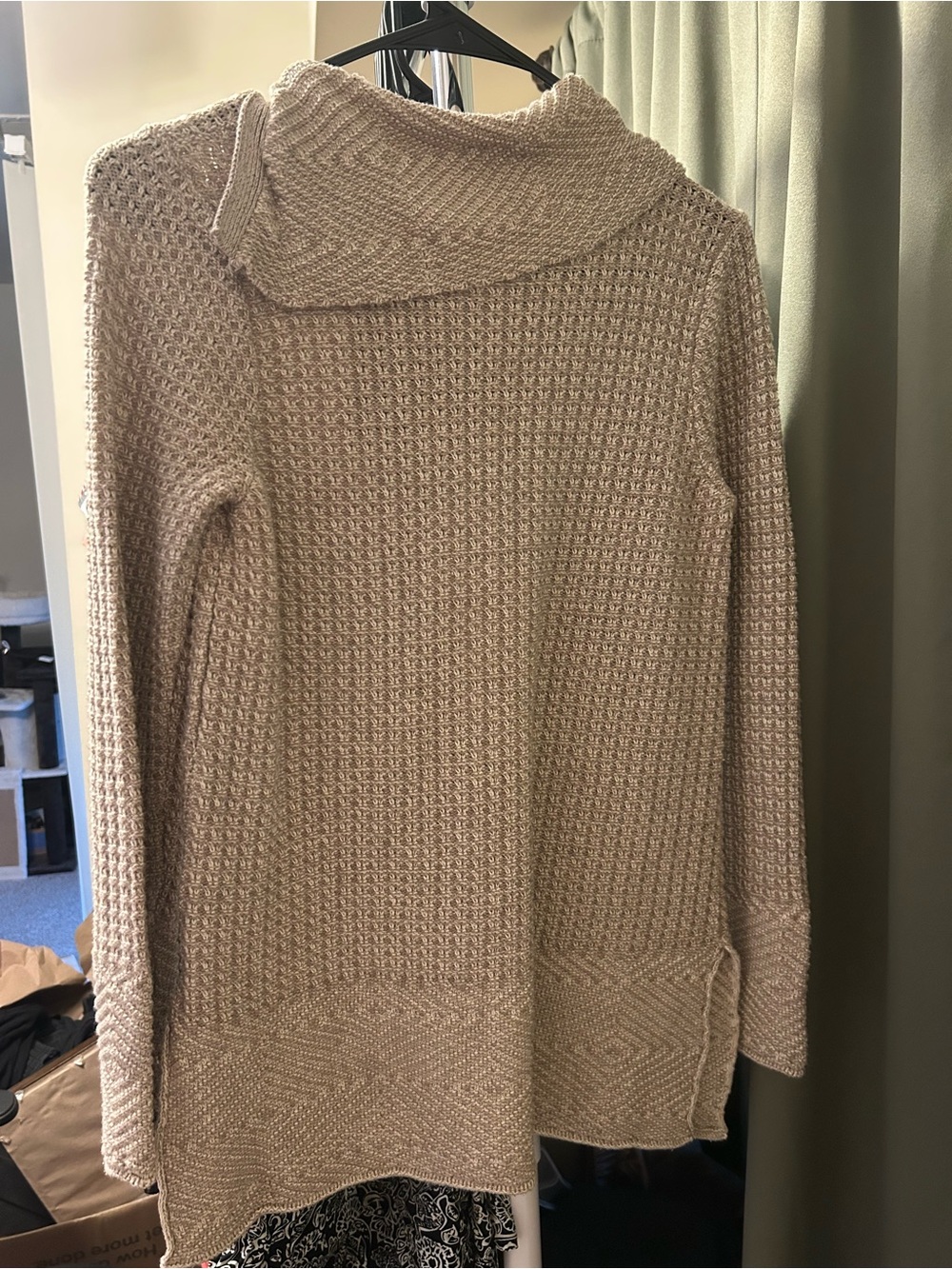 Women’s Button-Accent Turtleneck Sweater - Picture 3 of 3
